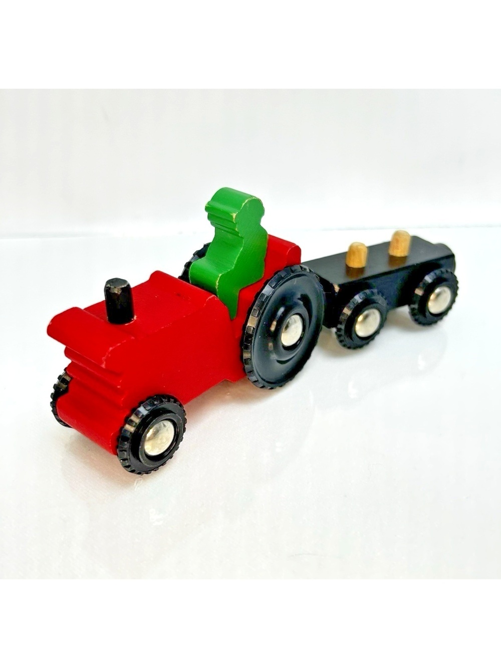 Brio Tractor Brio Wooden Railway With Figure & Trailer Incomplete #33529 1991